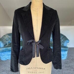 H&M corduroy black & gray pin dot blazer